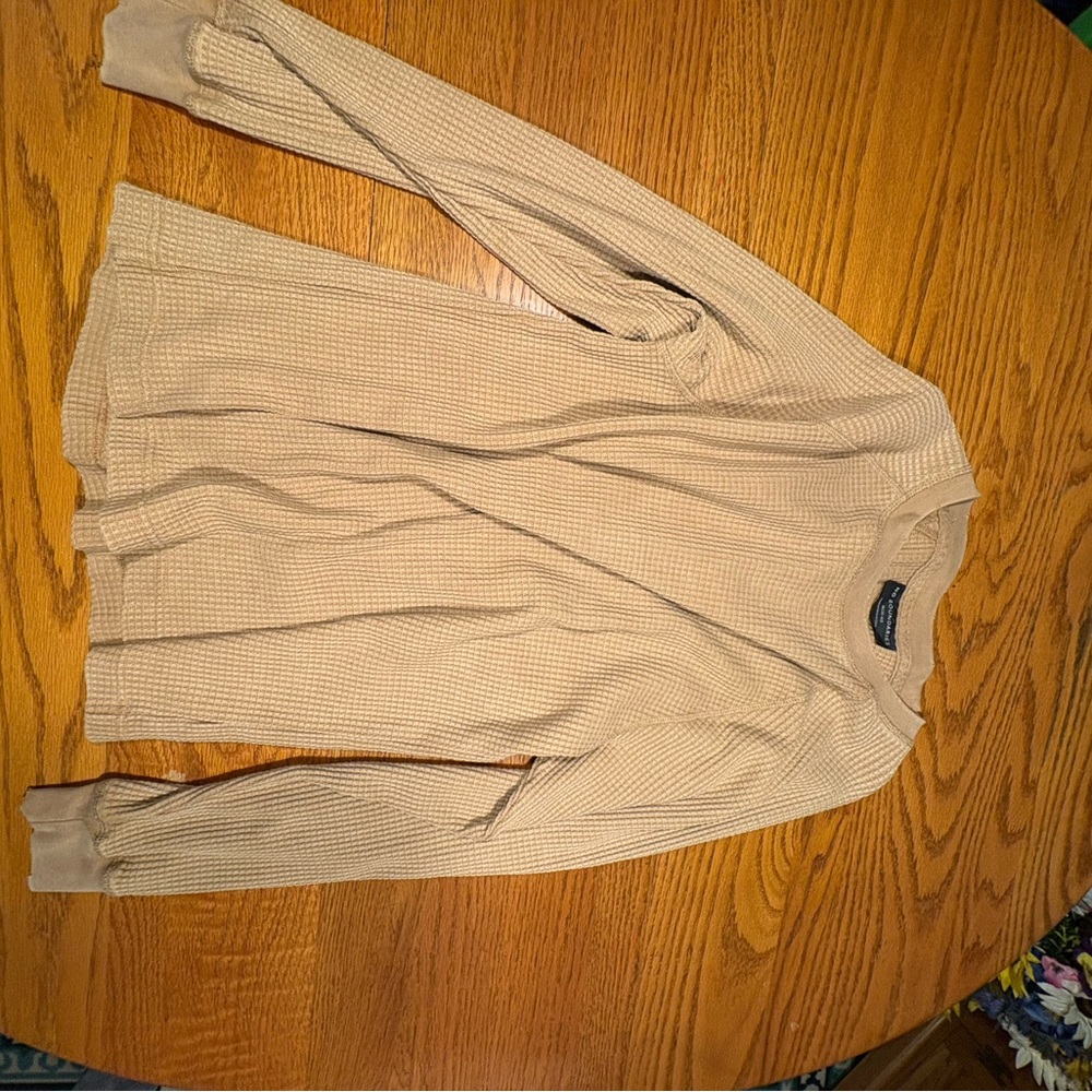 Men's Beige Long Sleeve Shirt